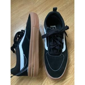 VANS Old Skool Black White Sneakers Black Laces Men’s 7 Worn once!